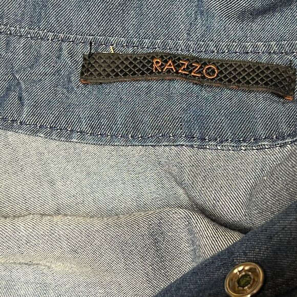 Authentic Razzo Brazillian 100% Modal Bezazzled snap front Dress Sz 38 US 8 - Picture 9 of 10